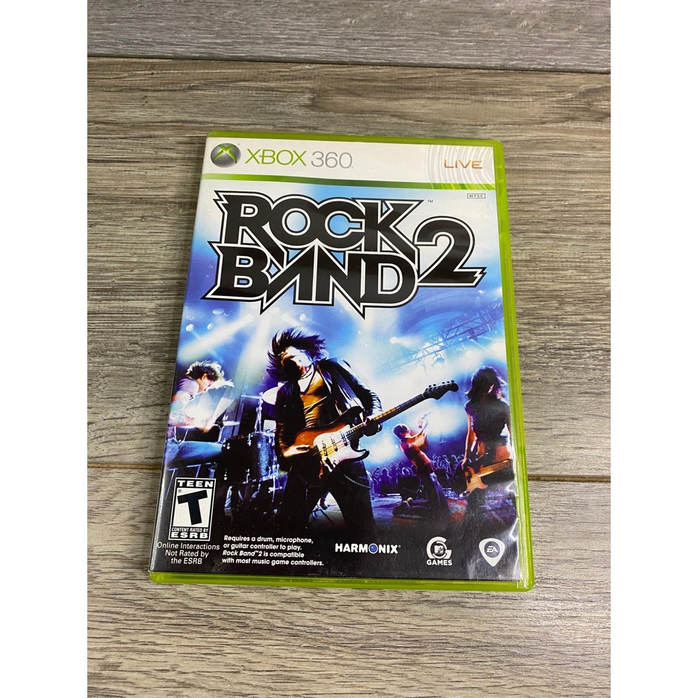 Rock Band 2 Xbox 360 Game CIB Complete MTV Games Harmonix Electronic Arts 2008